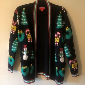 Ugly Christmas sweater cardigan